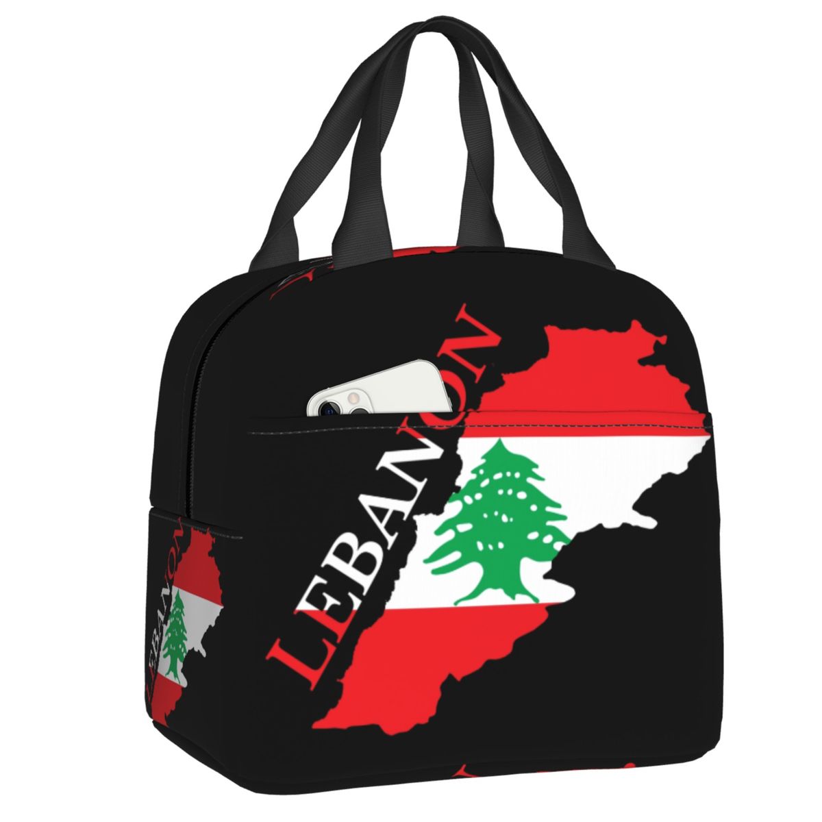 Women Bags Lebanon - Портативный ланч-бокс с картой и флагом