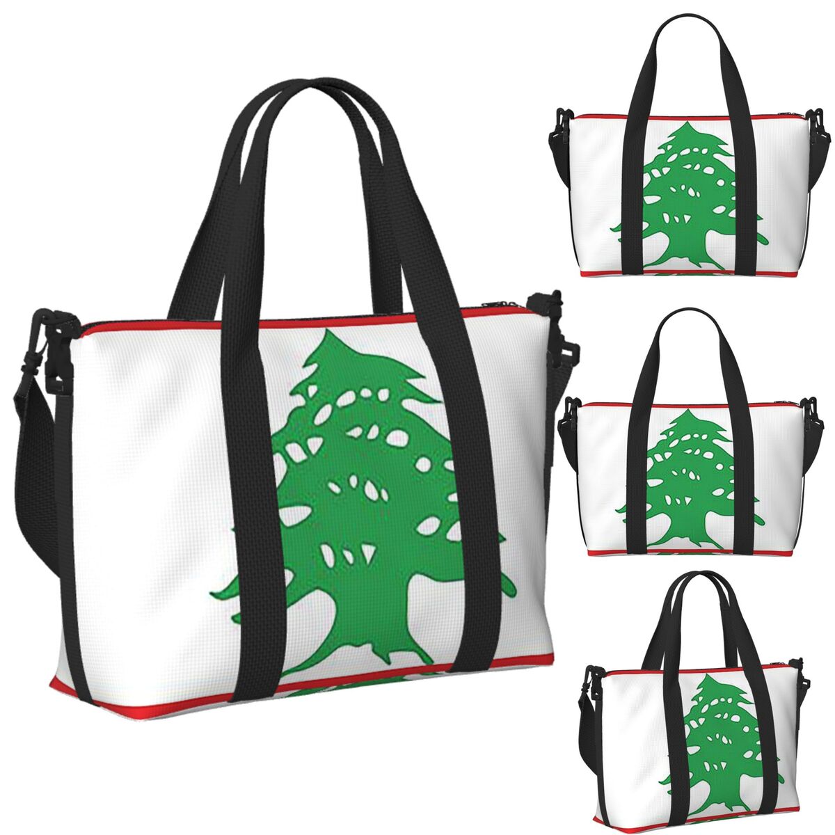 Women Bags Lebanon - Пляжная дорожная сумка с флагом Ливана