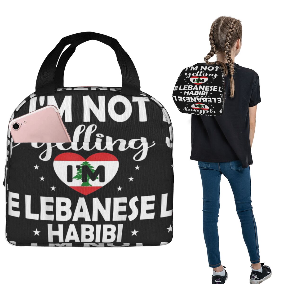 Women Bags Lebanon - Ланч-бокс с изображением ливанского флага, ливанских
