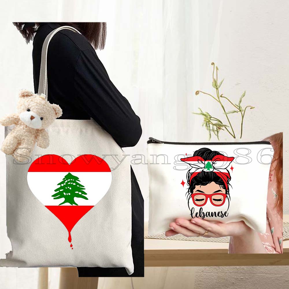 Women Bags Lebanon - Набор из 3 сумок: холщовая сумка-тоут