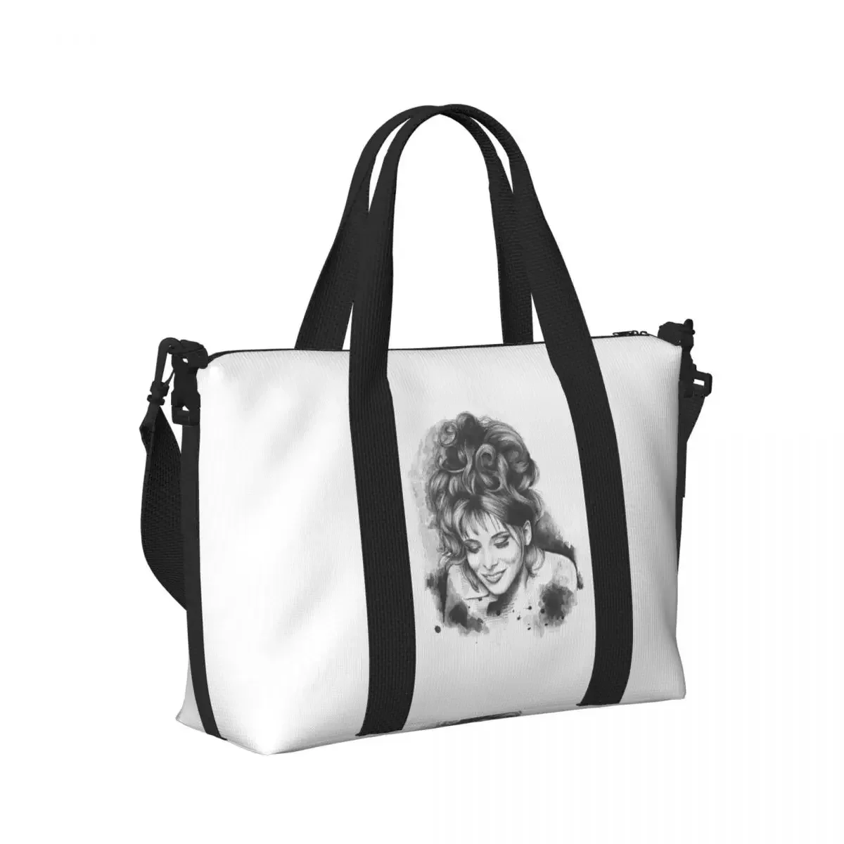 Women Bags Farmers - Пляжная дорожная сумка Mylene Farmer Cartoon