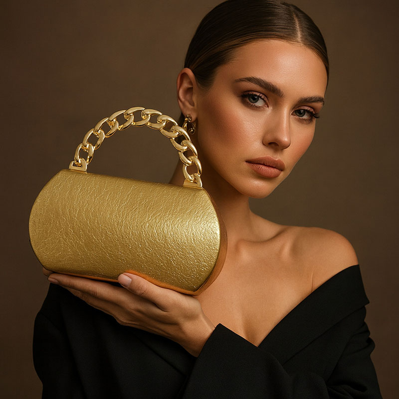 Women Bags Aldo - Роскошный клатч с золотой металлической пряжкой,