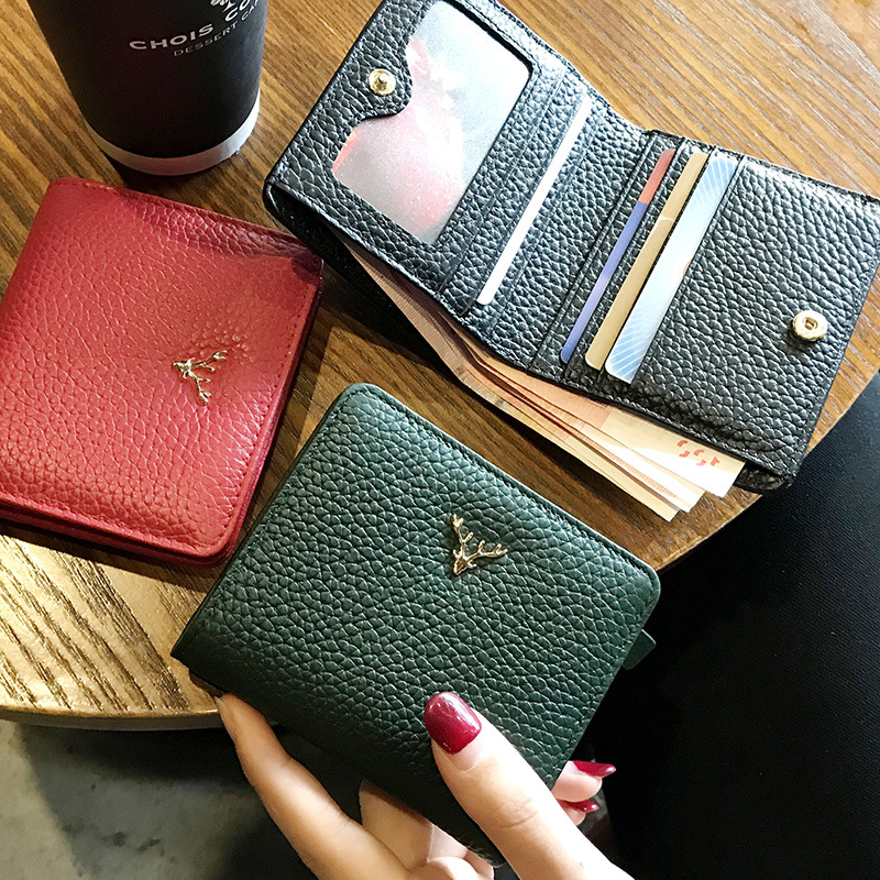 Women Bags Zara - Женские кошельки из воловьей кожи, короткий