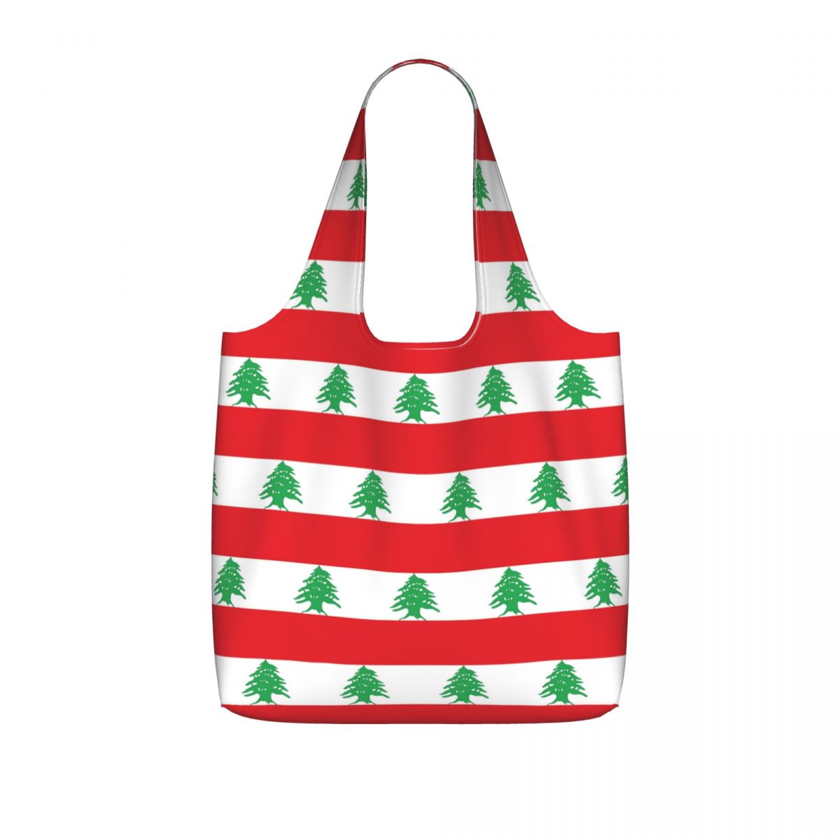 Women Bags Lebanon - Сумка-шоппер с флагом Ливана, холщовая, большая
