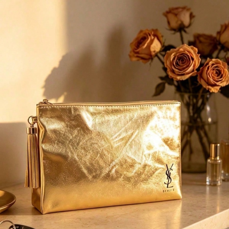Women Bags Ysl - Золотая косметичка YSL, портативная водонепроницаемая многофункциональная