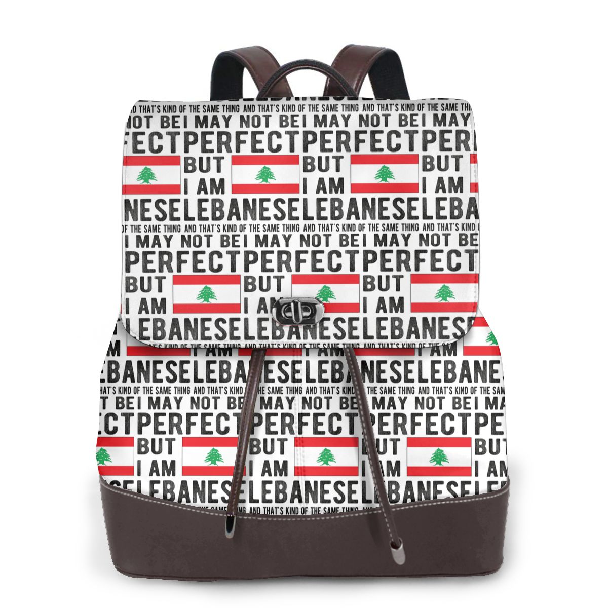Women Bags Lebanon - Рюкзак с изображением ливанского флага, символизирующий
