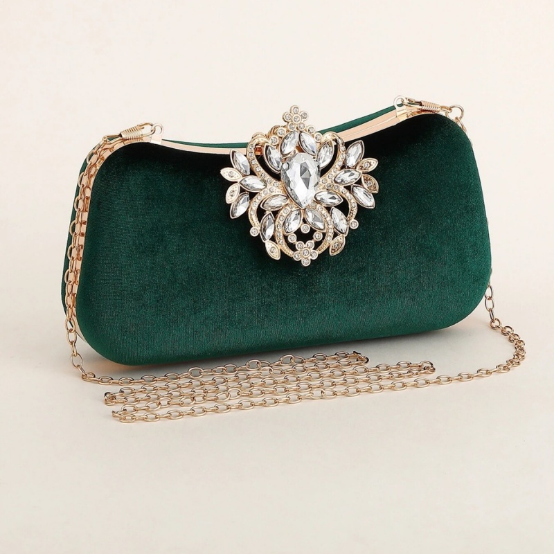 Темно-зеленый бархатный клатч  – обзор и цена Clutch Bag Evening