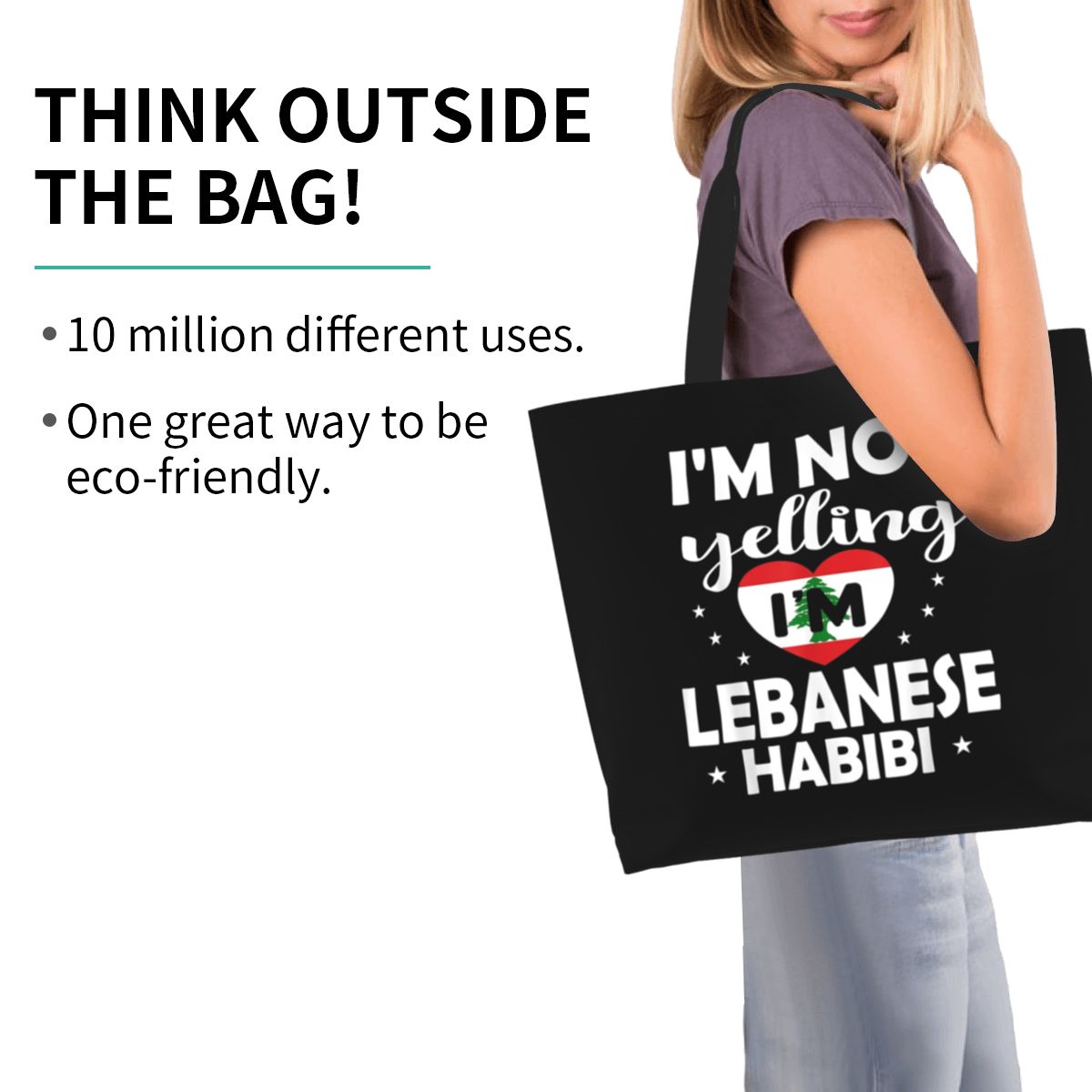 Сумка-шоппер с изображением ли – обзор и цена Women Bags Lebanon