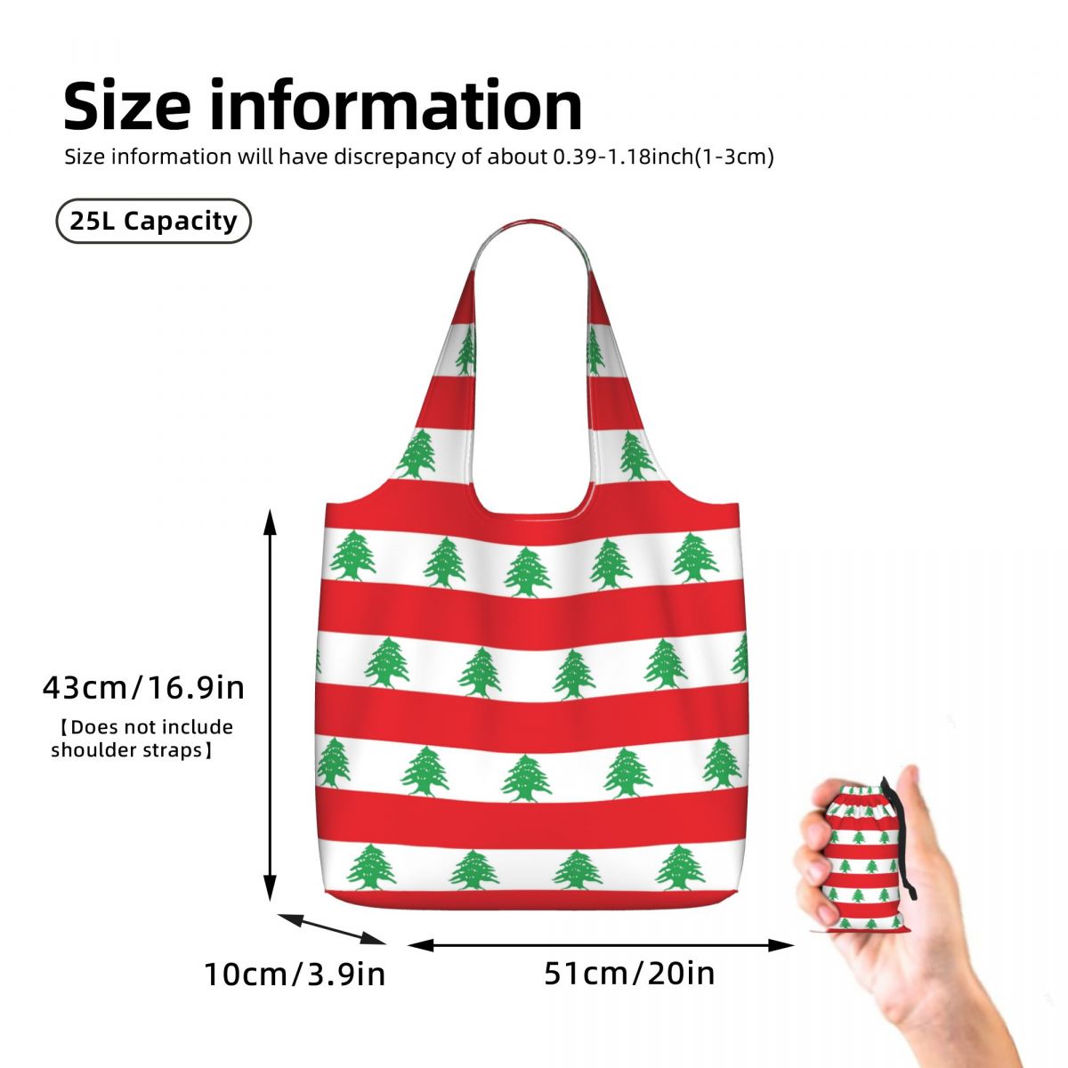 Сумка-шоппер с флагом Ливана,  – обзор и цена Women Bags Lebanon